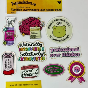 Certified Overthinkers Club Sticker Pack