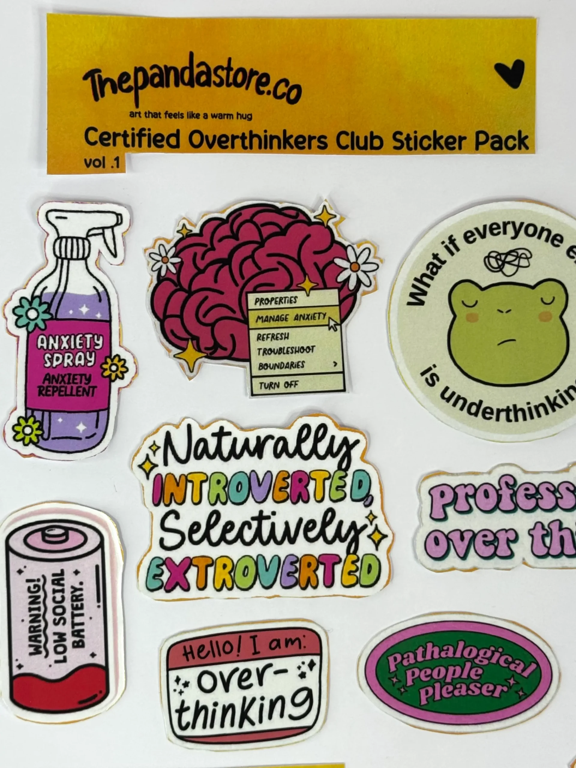 Certified Overthinkers Club Sticker Pack - Image 2